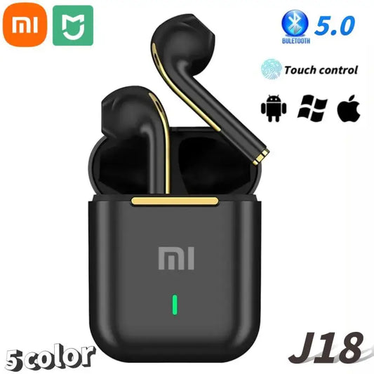 Mijia Xiaomi J18 سماعات أذن مزودة بخاصية إلغاء الضوضاء سماعة رأس لاسلكية مزودة بتقنية البلوتوث 5.0 سماعة رأس للأعمال ستيريو داخل الأذن بدون استخدام اليدين