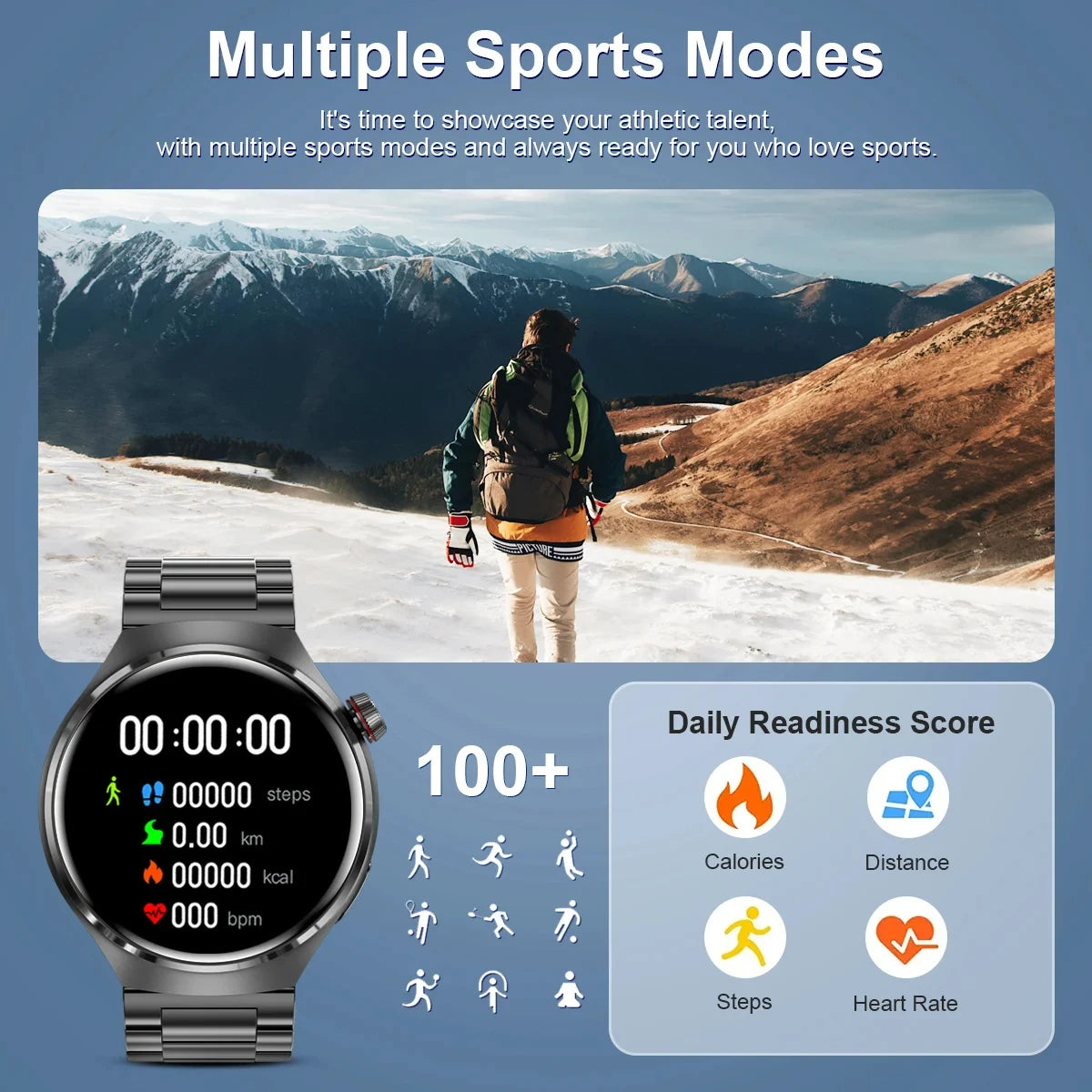 جديد نظام تحديد المواقع ساعة ذكية للرجال لهواوي GT4 برو 360*360 HD شاشة معدل ضربات القلب بلوتوث دعوة NFC IP68 مقاوم للماء السكر في الدم Smartwatch